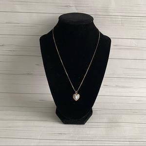 Vintage Avon blue cameo heart locket